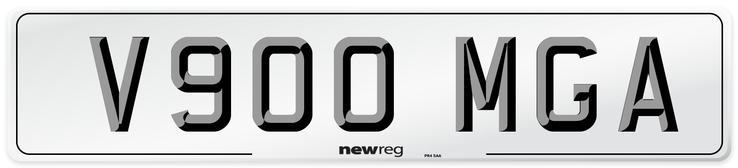 V900 MGA Number Plate from New Reg